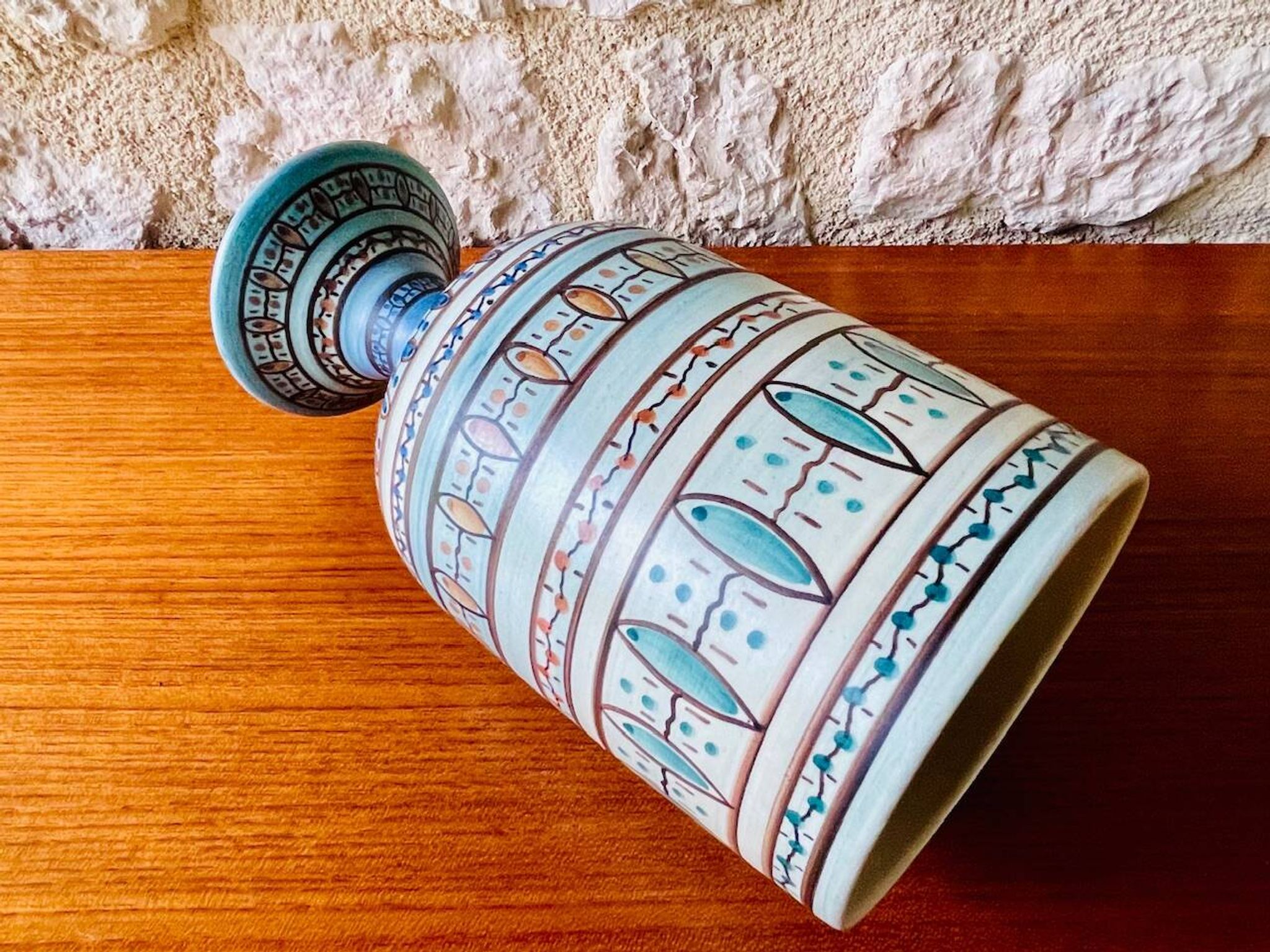 Mid-century ceramic vase by Louis Bacculini, Vallauris, 1950s/60s