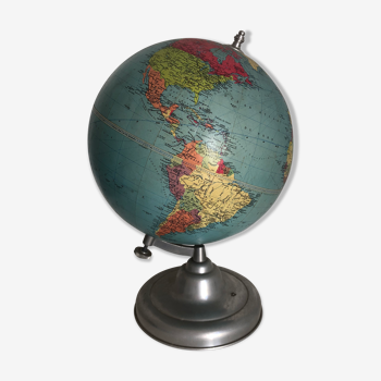 Globe terrestre tripode Taride vintage 1961 - 37 cm
