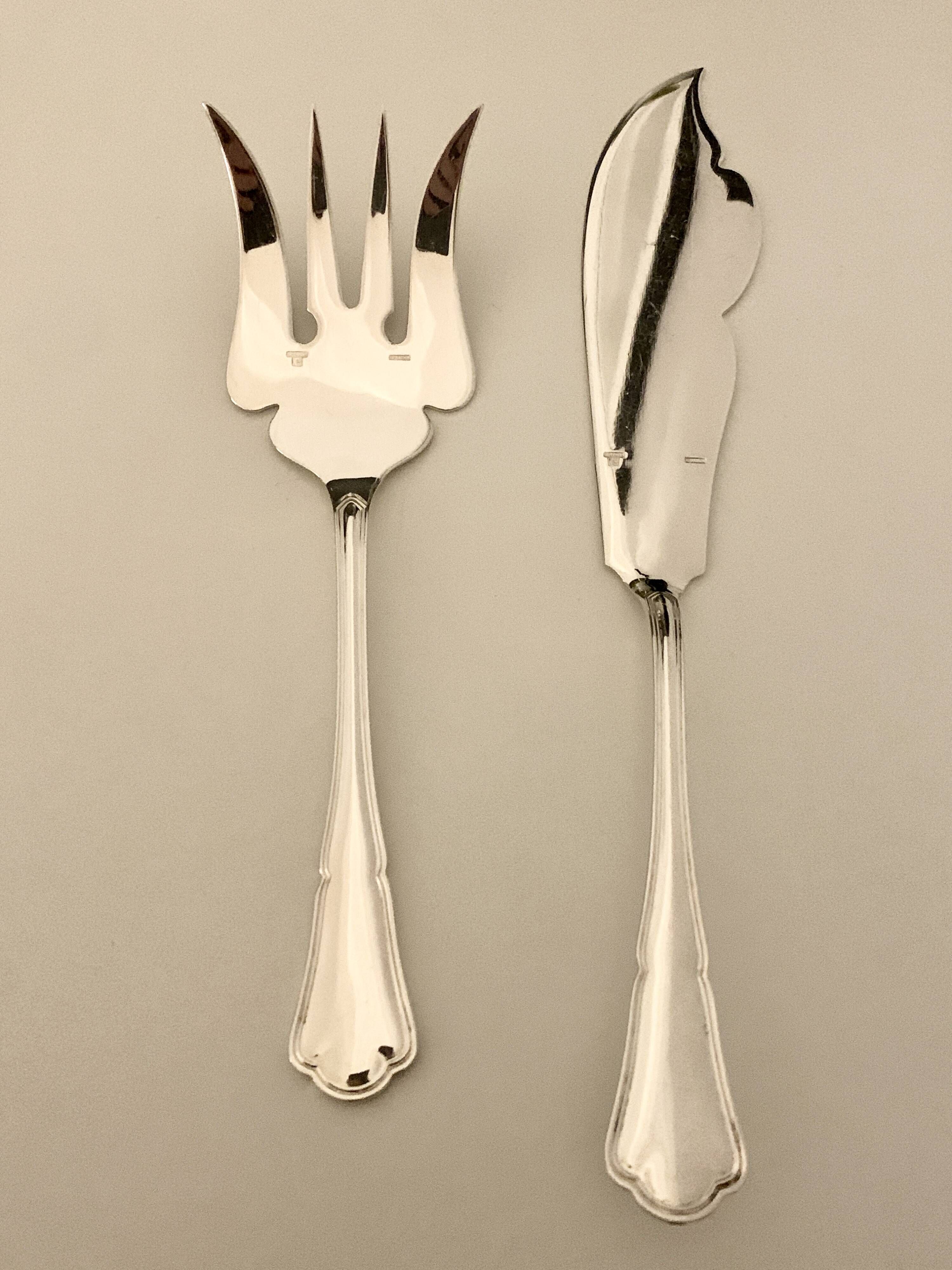 Ercuis fish serving set (two pieces)
