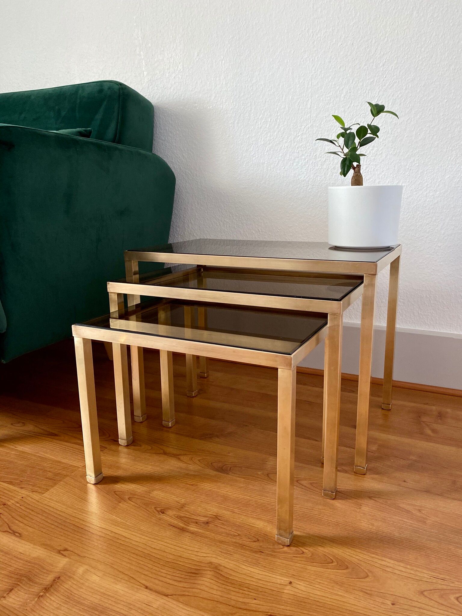 Brass pull out tables