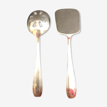 Silver metal service cutlery ercuis