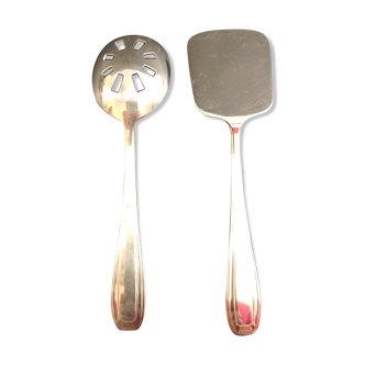 Silver metal service cutlery ercuis