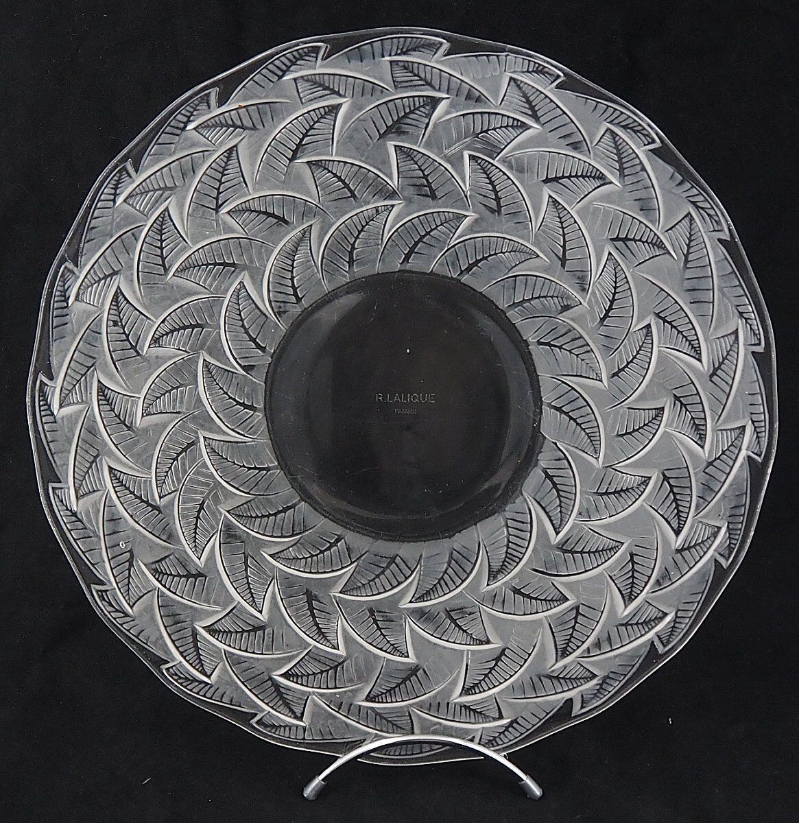 Coupe, plat, "les ormeaux" N°1, René Lalique