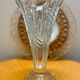 Vintage chiseled glass vase 1960 1970