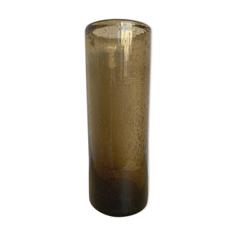 Vase vintage en verre bullé bendor