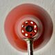 Vintage desk or bedside lamp - red metal