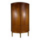 Mid-century modern corner furniture in teak with doors.