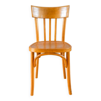Baumann bistro chair in blond oak, 1950s