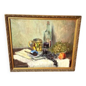 Nature morte à l’huile sur toile