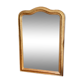 Old mirror Louis Philippe gilded with gold leaf hat of gendarme chimney
