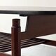 Danish teak coffee table with a double top, 1950s design.