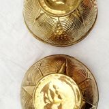 Pair of copper pot covers