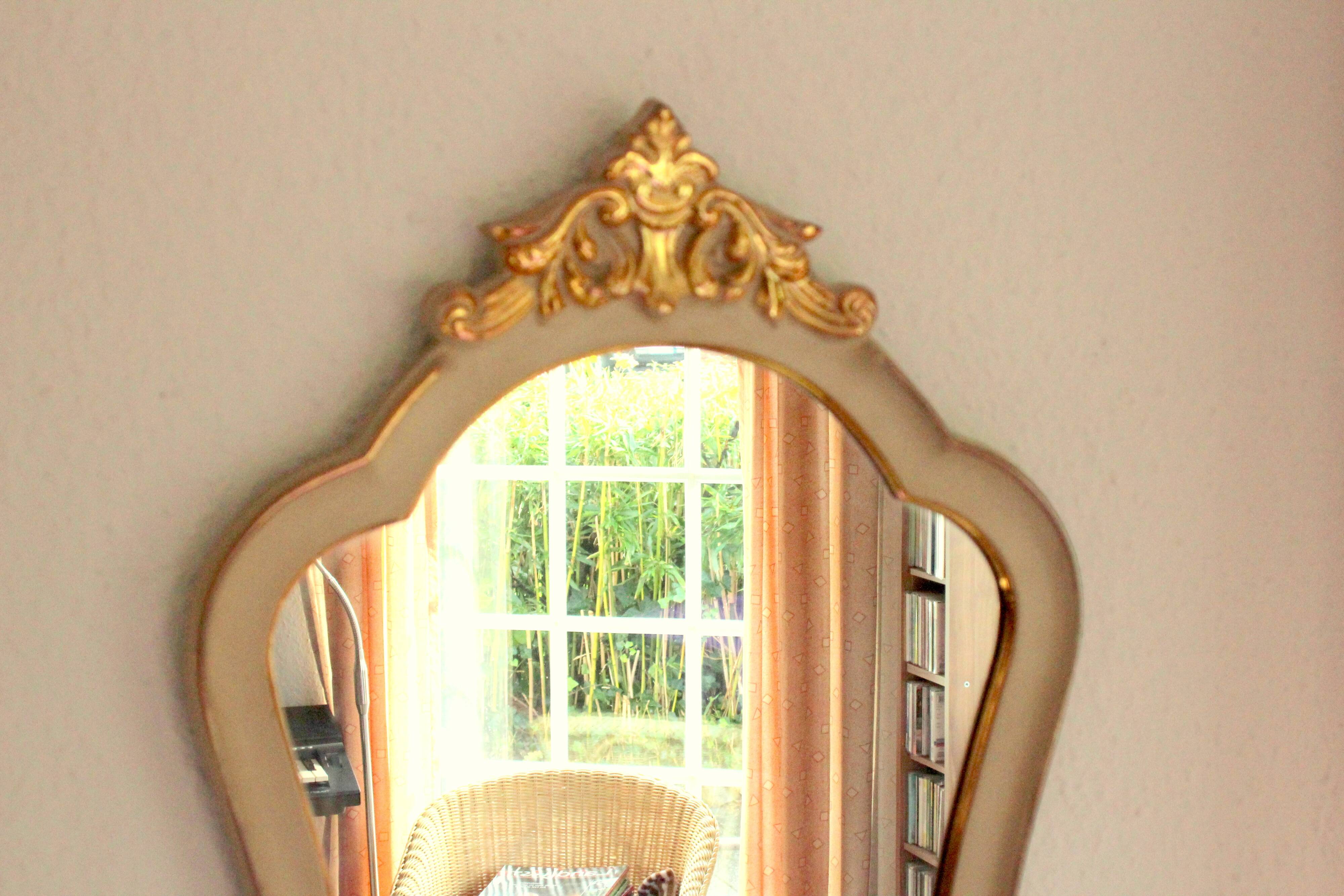 Miroir mural florentin en bois - vintage