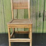 Chaise d'enfant vintage en rotin