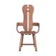 Belgium Oak Brutalist Mid-Century Chair by De Puydt