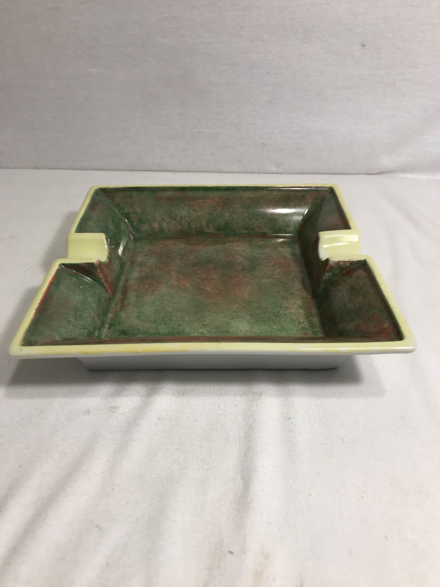 Old porcelain limoges stamp, signature sylvie 93 vintage ashtray