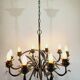 10-light leaf chandelier