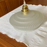 Vintage frosted glass pendant lamp