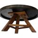 Table basse ronde brutaliste, années 60
