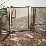 Miroir vintage 1920 triptyque de barbier