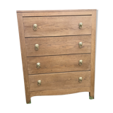 Solid oak chest of drawers