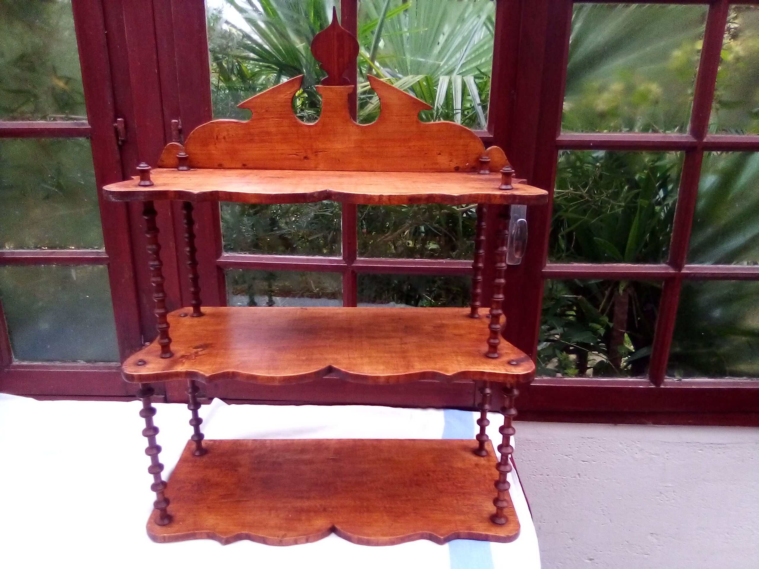 Wooden coil shelf