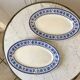Duo of oval flat terre de fer u&c sarreguemines model "syrah" late nineteenth