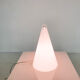 Milk glass pyramid table lamp "Teepee" by SCE France