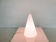 Milk glass pyramid table lamp "Teepee" by SCE France