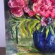 Two flower vases with straw hats, signed