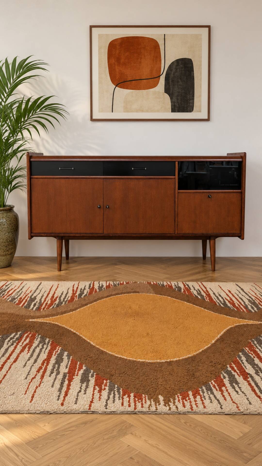 Vintage Scandinavian enfilade design