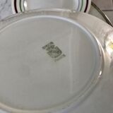Set of 6 flat plates mismatched Digoin Sarreguemines and Gien years 30-40