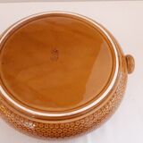 Soupière légumier vintage faïencerie Gien ambre