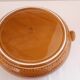 Vintage vegetable soup factory Gien amber