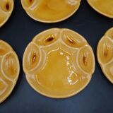Set of 6 Vallauris AM terracotta plates signed Foucard-Jourdan