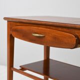 Scandinavian nightstand with oval top