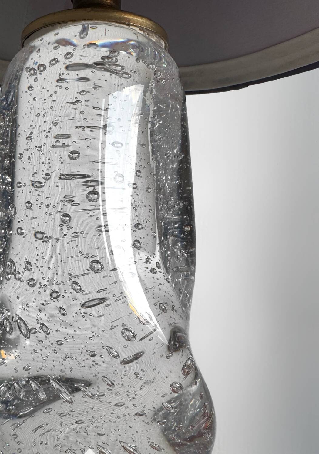 Small Schneider crystal lamp from the 50s