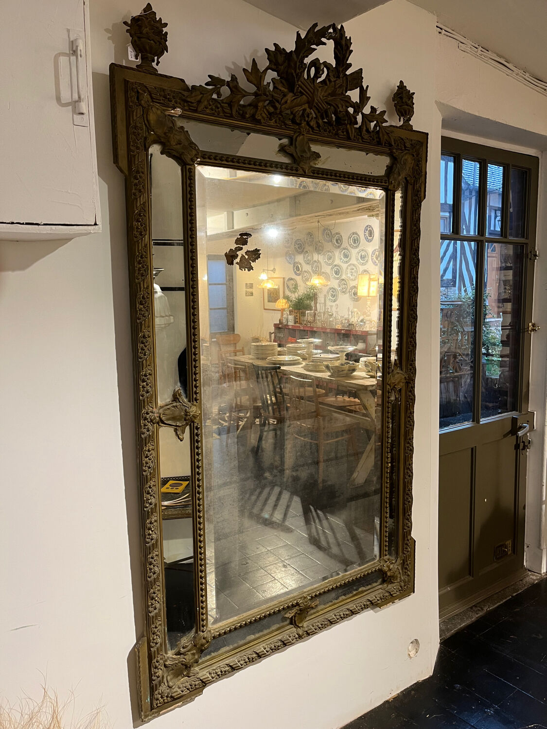 Large beaded mirror 19th