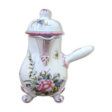 Chocolatiere in faience of Moustiers