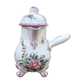 Chocolatiere in faience of Moustiers