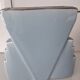 Art deco vase in sky blue and silver ceramics