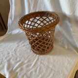 Wicker paper bin