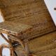 Vintage reclining armchair in rattan and bamboo, French Riviera, year
