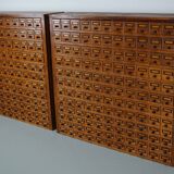 Dutch Industrial Pine Apothecary / Workshop Cabinet, circa 1930s