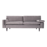 Canapé gris velour, design scandinave