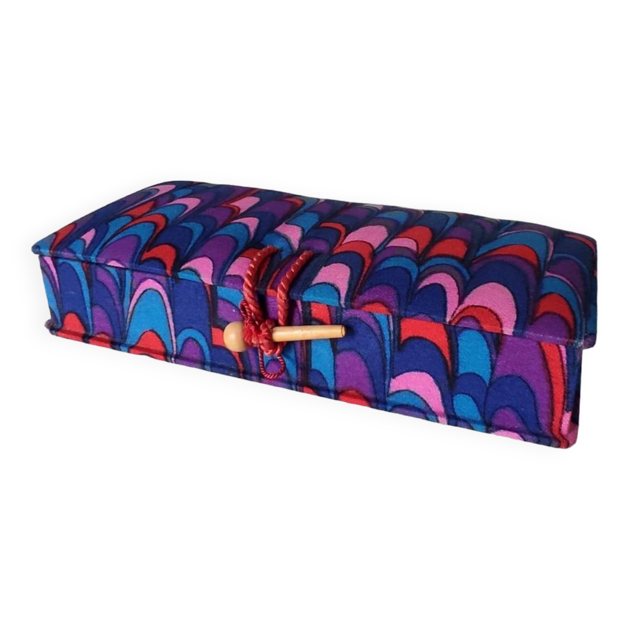 70s fabric sewing box