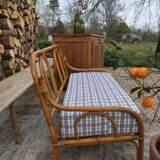 Vintage wicker bench