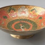 Large bowl on brass foot Indian pattern