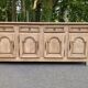 Stripped oak enfilade from 1950, 232cm.