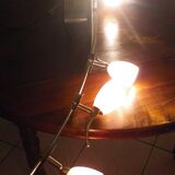 "Paulmann" 1m40 design hanging 6 lights anodized aluminium - 70s